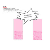 Pink Fleur de Lis Gift Bag Template PDF Instant Download