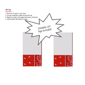 Red Bandanna Gift Bag Template PDF Instant Download