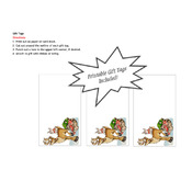 Reindeer Christmas Gift Bag Template PDF Instant Download