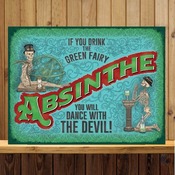 Absinthe Metal Beer Sign ideal for bar, pub, man cave