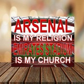 Arsenal football Metal Church Sign, Ideal for Bar, Pub, Man Cave, Shed