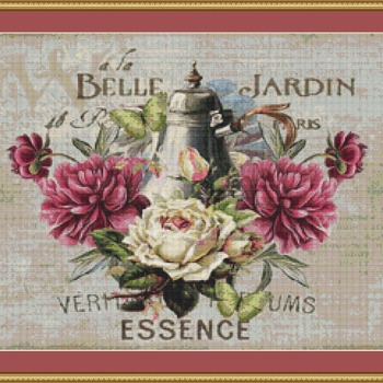 Belle Jardin Essence Cross Stitch Pattern