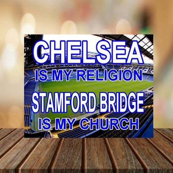 Chelsea football Metal Church Sign, Ideal for Bar, Pub, Man Cave, Shed