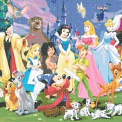 counted cross stitch pattern Disney giant floor pdf chart 441*313 stitches CH591