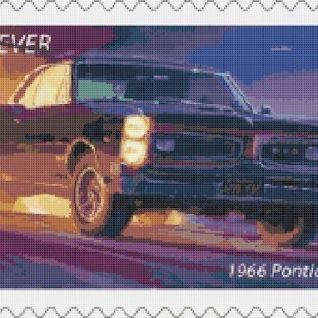 Counted Cross Stitch pattern muscle car pontiac gto 269 * 171 stitches CH2075