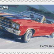 Counted Cross Stitch pattern muscle car chevelle SS 276 * 176 stitches CH2074