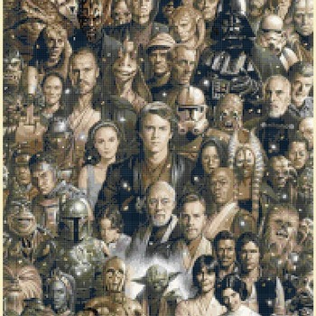 Counted Cross Stitch pattern Star wars all characters 193*288 stitches CH1246