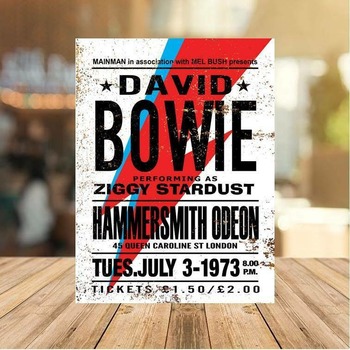 DAVID BOWIE Retro Metal wall Sign Plaque, Pub, Bar, man cave beer garden tin