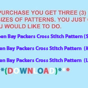 Green Bay Packers Cross Stitch Pattern***L@@K***Buyers Can Download Your Pattern As Soon As They Complete The Purchase