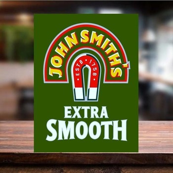 John Smiths Smooth Ale BEER PUB BAR sign METAL MAN CAVE home bar beer garden