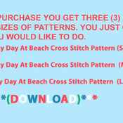Lazy Day At The Beach Cross Stitch Pattern***L@@K***Buyers Can Download Your Pattern As Soon As They Complete The Purchase