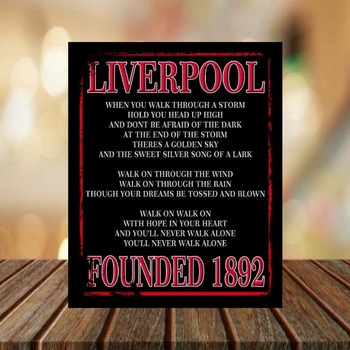 Liverpool football Song Metal Sign, Ideal for Bar, Pub, Man Cave, Shed