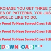 Navy Proud To Have Served Cross Stitch Pattern***L@@K***Buyers Can Download Your Pattern As Soon As They Complete The Purchase