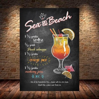 Sex On The Beach COCKTAIL RECIPE METAL SIGN PLAQUE Bar Cafe beer garden man cave