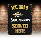 Strongbow Cider SIGN METAL Sign PLAQUE retro Advert Bar Man cave Pub Garden Bar