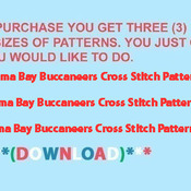 Tama Bay Buccaneers Cross Stitch Pattern***L@@K***Buyers Can Download Your Pattern As Soon As They Complete The Purchase