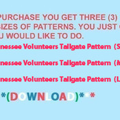 Tennessee Volunteers Tailgate Cross Stitch Pattern***L@@K***Buyers Can Download Your Pattern As Soon As They Complete The Purchase