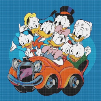 counted Cross stitch pattern disney ducktales embroidery 276 x 272 stitches CH091
