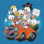 counted Cross stitch pattern disney ducktales embroidery 276 x 272 stitches CH091