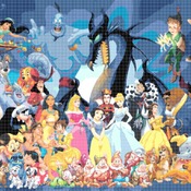 counted cross stitch pattern all characters of disney 496*496 stitches CH008
