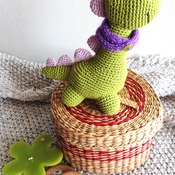 Dinosaur crochet Dinosaur toy Amigurumi Gifts for baby First birthday Green dinosaur