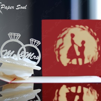 Engagement rings pop-up card template