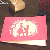 Engagement rings pop-up card template