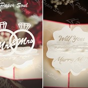 Engagement rings pop-up card template