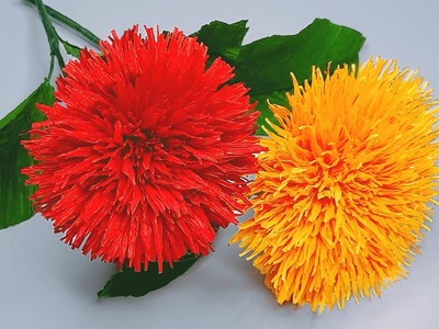 3D Beautiful Paper Flower Making - Home Decor From Crepe Paper Flowers - Lockdown Activities Fun