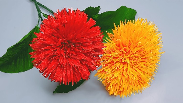 3D Beautiful Paper Flower Making - Home Decor From Crepe Paper Flowers - Lockdown Activities Fun