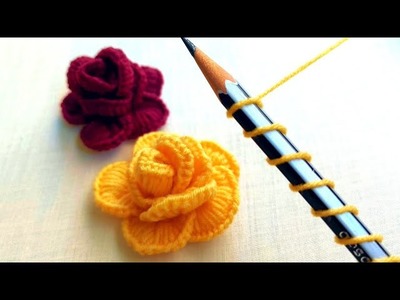 Amazing ????flower design with new trick|hand embroidery|hand craft