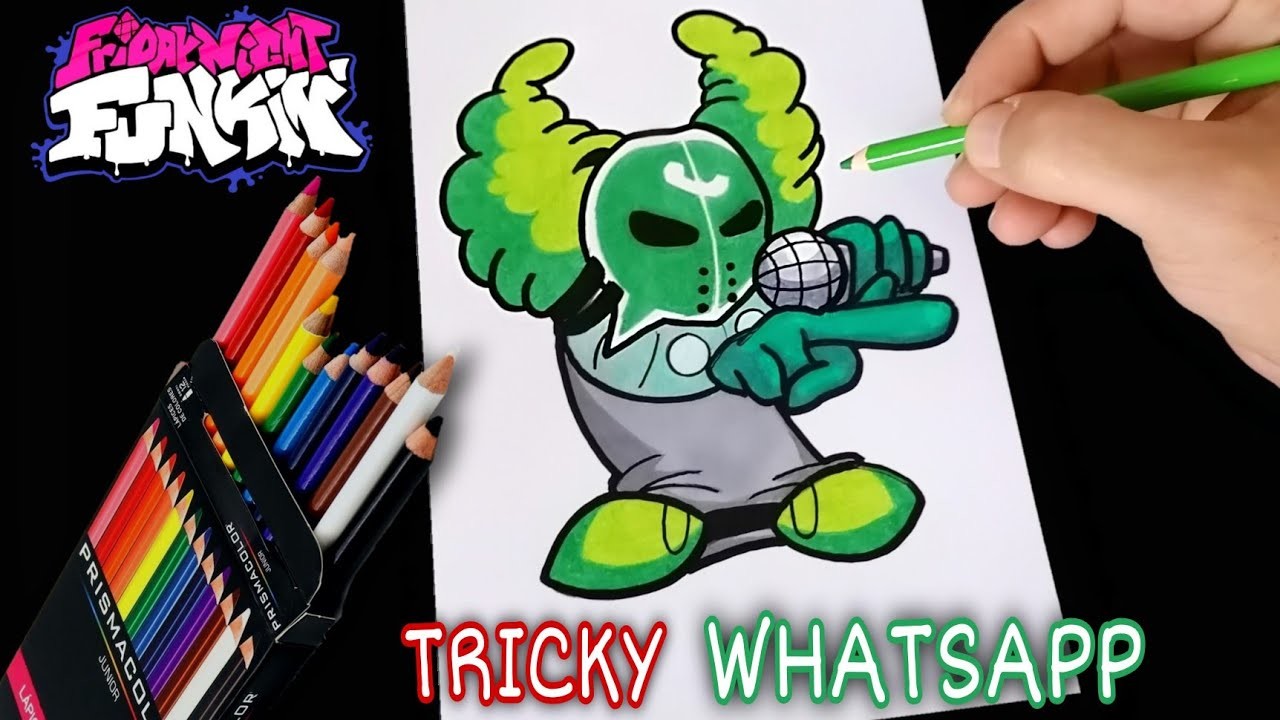 COMO DIBUJAR A TRICKY WHATSAPP DE FRIDAY NIGHT FUNKIN, FÁCIL, how to ...