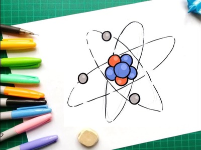 Como Dibujar un Atomo Facil y Sencillo | How to Draw the Atom Easy