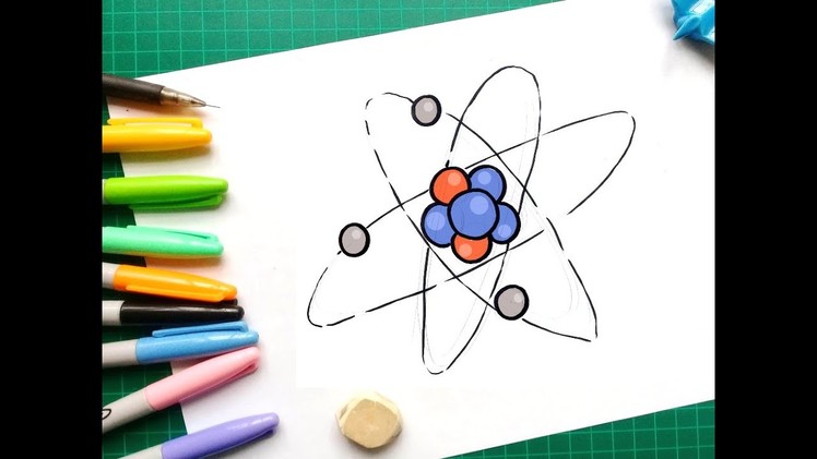 Como Dibujar un Atomo Facil y Sencillo | How to Draw the Atom Easy