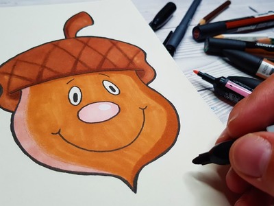 DRAWING for KIDS - HAPPY ACORN ????????️ #shorts