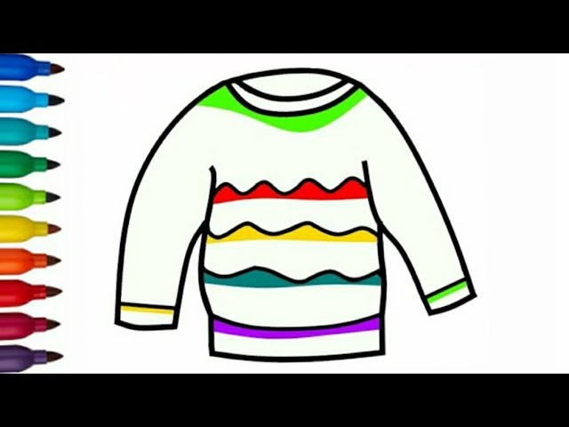 How to draw a beautiful jacket | easy drawing for kids step by step | chiroyli ko'ylagi chizish