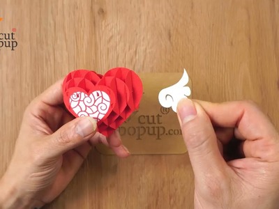 How to made Cute Cupid heart 3d Pop Up Cards | Cutpopup