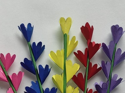 Paper Flower Making Easy | Home Decor | Paper Craft | Flower Making With Paper | Crafts
