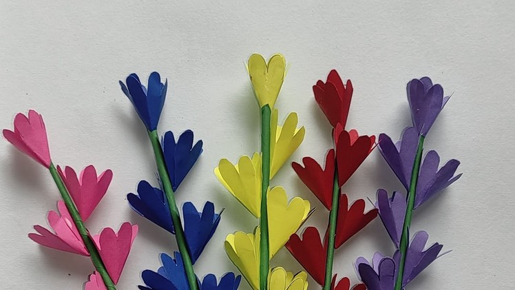 Paper Flower Making Easy | Home Decor | Paper Craft | Flower Making With Paper | Crafts