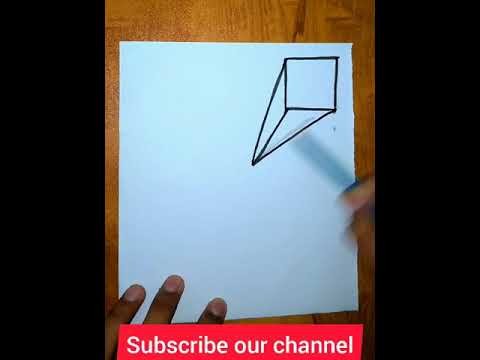 #shorts Easy 3d drawing | How to draw art for beginners with marker and pencil