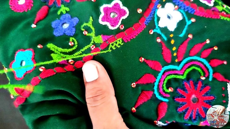 Sindhi hand embroidery kutch work And Sindhi tanka Neck design2021