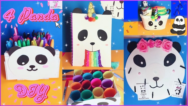 4 Panda DIY (Pandicorn + Panda School Supplies & Teenager crafts) | LAUgh&DIY