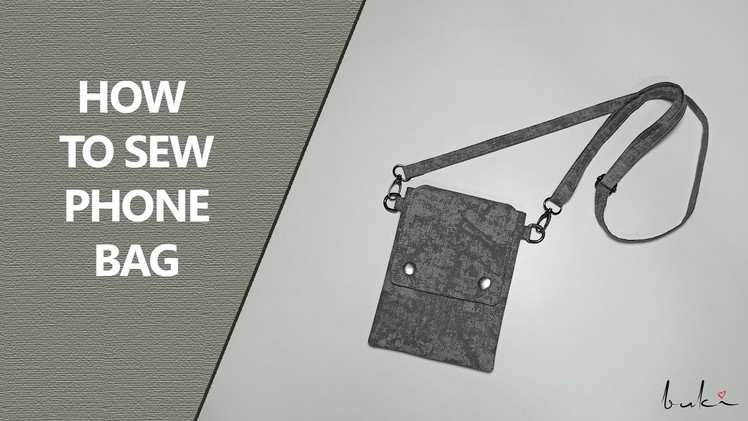 Buki | Easy Fabric Phone Bag | How to Sew Mini Bag? DIY Etsy PDF Tutorial