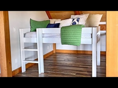 DIY Low Loft Bed with Free Build Plans