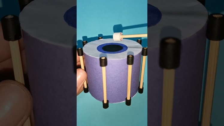 DIY Miniature Drum Making ???? | DRUMS | miniature art | simple ideas      (1-minute video)
