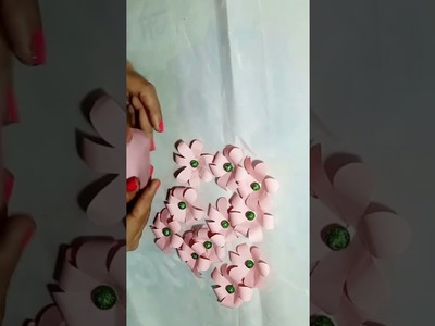 Easy paper flower craft paper flower making #shorts #short