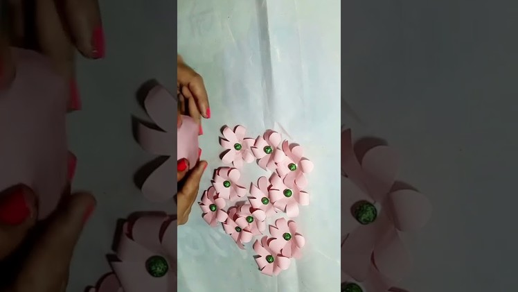 Easy paper flower craft paper flower making #shorts #short