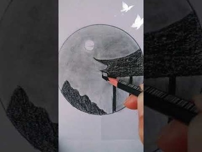 Easy Way to Draw Picture of Beautiful Night