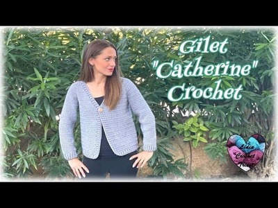 Gilet en V "Catherine" tutoriel crochet by Lidia Crochet Tricot