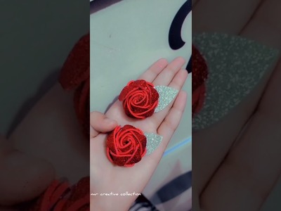 Glitter sheet rose | Fome sheet flower | #glitter #shorts #foamsheet #craft #youtube #tutorial #diy